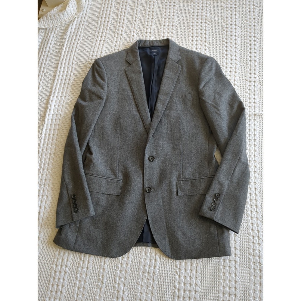 J Crew Ludlow Italian Wool Blazer‎ Sz 38 R Gray Vitale Barberis Canonic
